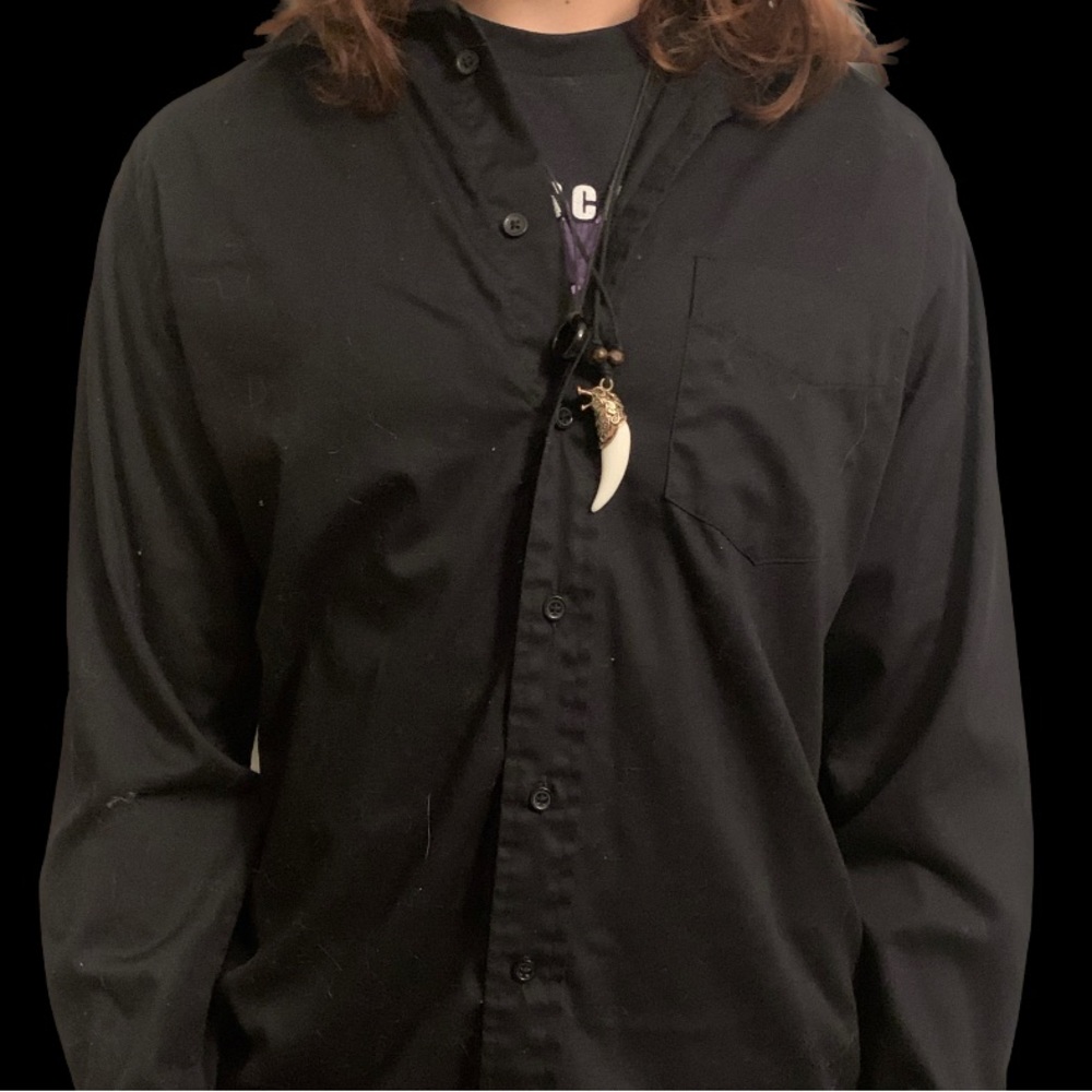 Men’s Black Long Sleeve Button-Up